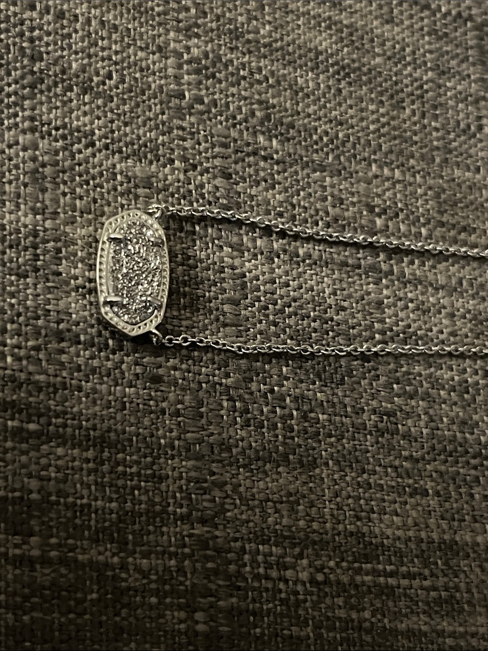 Kendra Scott Silver Pavé Drusy Pendant Necklace - Picture 4 of 4